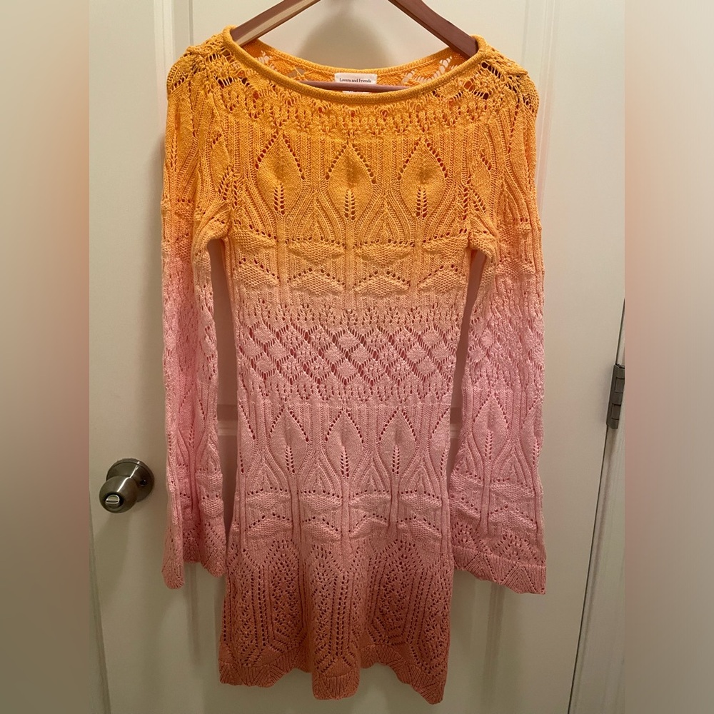 Nadalia Ombre Dress in Orange & Light Pink - Lovers and Friends - Small